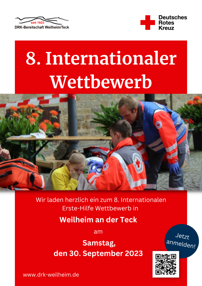 zu sehen ist ein Flyer für den 8. internationalen Wettbewerb am 30. September 2023
